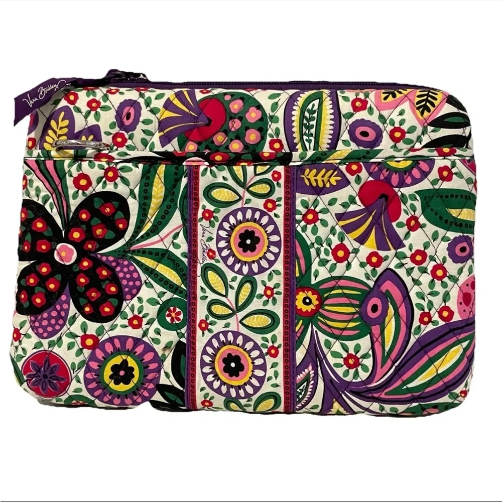 VERA BRADLEY Viva La Vera Case For TABLET/iPad Quilted w/Crossbody Strap Purple